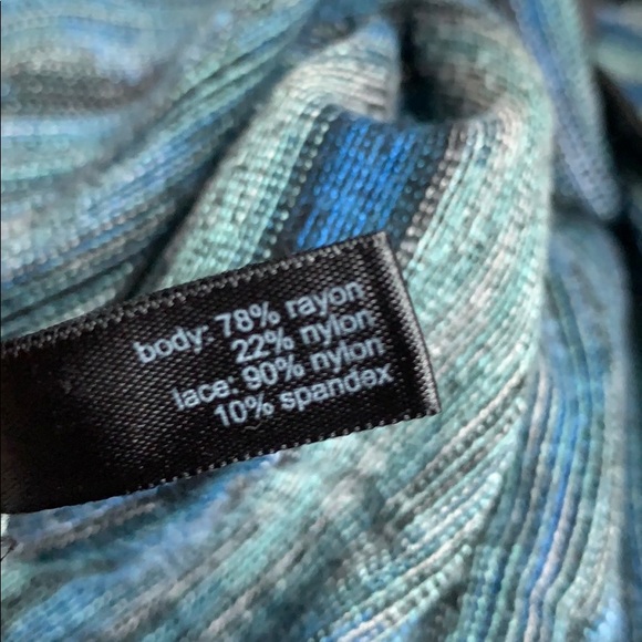 The Limited Blue Stripe/Lace 3/4 Sweater - Picture 5 of 5